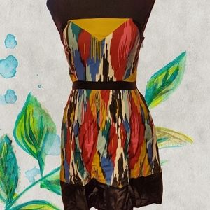 Urban Outfitters Silence + Noise Colorful Strapless Dress